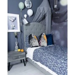 Beliani Nachtkast EUROSTAR - Grijs Fluweel 9 Beliani Nachtkast EUROSTAR - Grijs Fluweel -Huishoudelijke Goederen Winkel 064ea175e6234ed1889cb945ff541f54