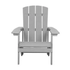 Beliani Tuinstoel ADIRONDACK - Grijs Kunsthout -Huishoudelijke Goederen Winkel 083fb40cc47b40d3bf7231390a5cf200