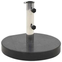 VidaXL Parasolvoet Rond 28,5 Kg Graniet Zwart