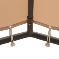 VidaXL Prieel 3x3 M Staal Beige -Huishoudelijke Goederen Winkel 1000001240 0102