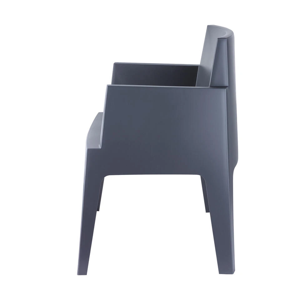 Garden Impressions Box Tuinstoel Antraciet The Original - 4 Stuks 4 Garden Impressions Box Tuinstoel Antraciet The Original - 4 Stuks - Afbeelding 2