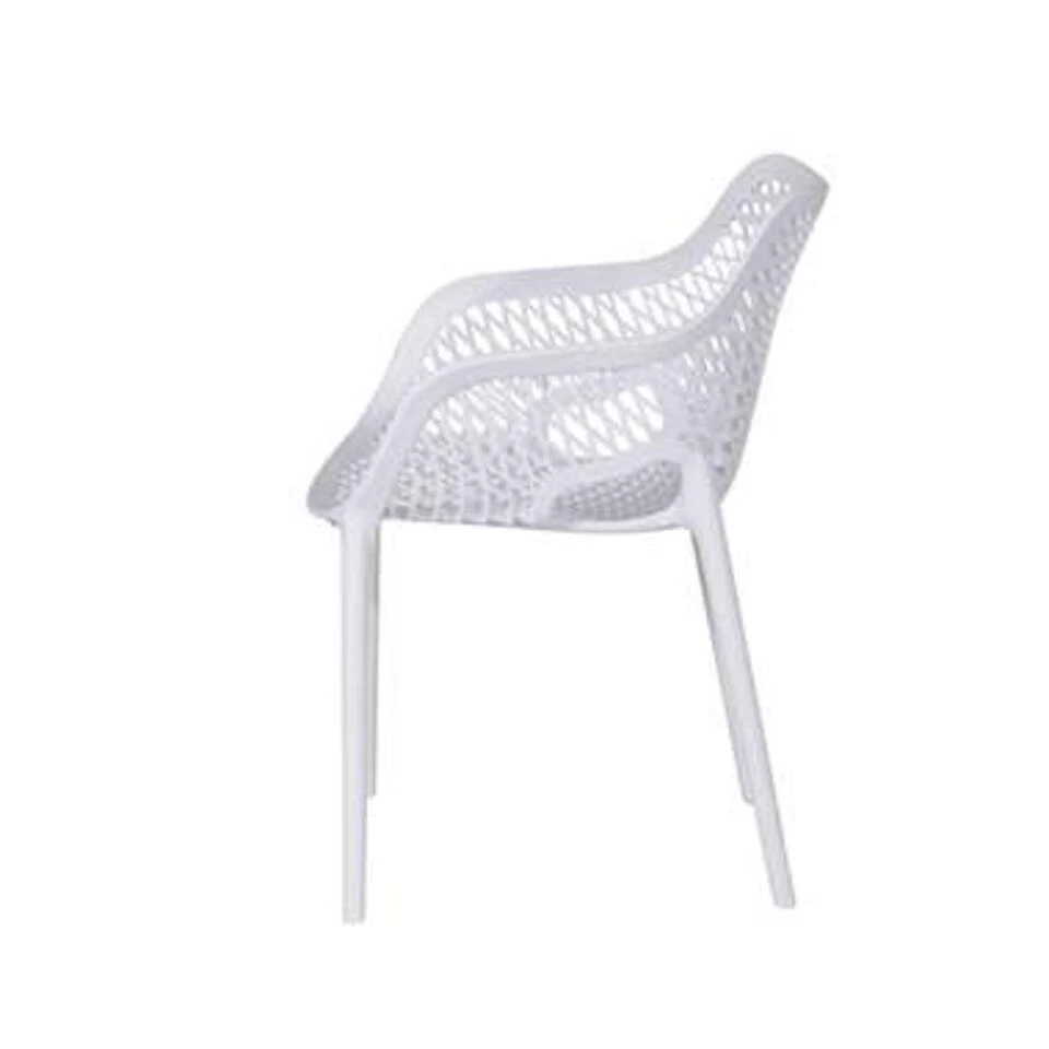 Garden Impressions Air XL Kunststof Tuinstoel Wit - Set Van 4 Stuks 4 Garden Impressions Air XL Kunststof Tuinstoel Wit - Set Van 4 Stuks - Afbeelding 2