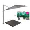 Garden Impressions Zweefparasol S Ø300 - D. Grijs Met Voet En Hoes 2 Garden Impressions Zweefparasol S Ø300 - D. Grijs Met Voet En Hoes -Huishoudelijke Goederen Winkel 1000003897