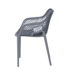 Garden Impressions Air XL Kunststof Tuinstoel Donker Grijs - 2 Stuks -Huishoudelijke Goederen Winkel 1000003926 0104