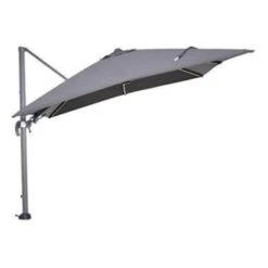 Garden Impressions Hawaii Zweefparasol Lumen LED 300x300cm - D. Grijs -Huishoudelijke Goederen Winkel 1000003952 0103