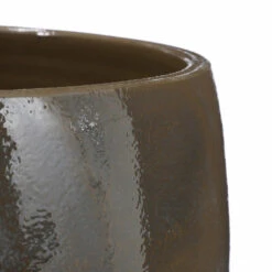 Mica Decorations Bloempot - Donkergrijs - Keramiek - 24 X 22 Cm -Huishoudelijke Goederen Winkel 1000005137 0102