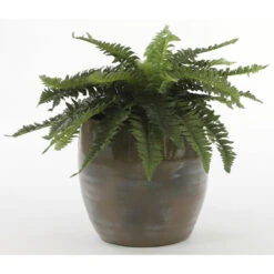 Mica Decorations Bloempot - Donkergrijs - Keramiek - 24 X 22 Cm -Huishoudelijke Goederen Winkel 1000005137 0103