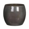 Mica Decorations Bloempot - Donkergrijs - Keramiek - 24 X 22 Cm 1 Mica Decorations Bloempot - Donkergrijs - Keramiek - 24 X 22 Cm -Huishoudelijke Goederen Winkel 1000005137