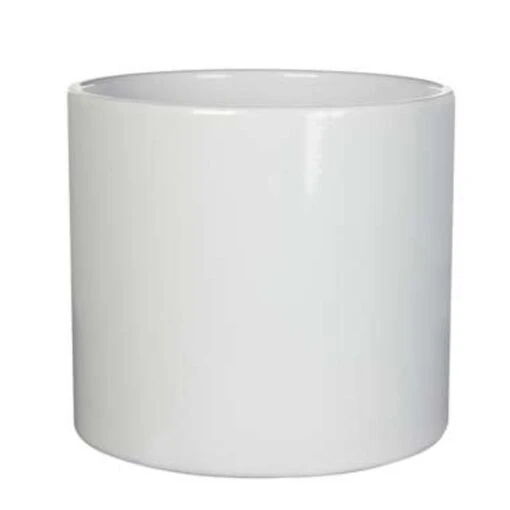 Mica Decorations Bloempot - Wit - Glans - Keramiek - 19 X 17 Cm