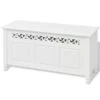 VidaXL Opbergbankje Barokstijl MDF Wit -Huishoudelijke Goederen Winkel 1000005824