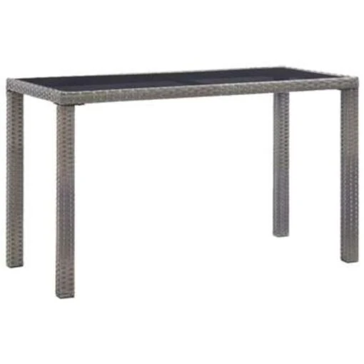 VidaXL Tuintafel 123x60x74 Cm Poly Rattan Antraciet