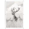 Tuinposter Trots Hert 120x80 Cm Zwart-Wit -Huishoudelijke Goederen Winkel 1000006178
