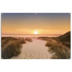 Tuinposter Zonsondergang 80x120 Cm Oranje