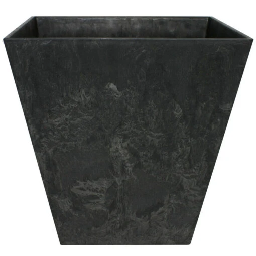 Steege Plantenbak - Vierkant - Gerecycled Kunststof - Zwart - 25 Cm