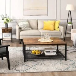 O'DADDY® Nachtkastje Industrieel - Bijzettafel Met La 40x40x55 - Bruin -Huishoudelijke Goederen Winkel 1000012507 0111