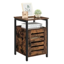 O'DADDY® Nachtkastjes Industrieel - Bijzettafels - 40x40x60 - Bruin 7 O'DADDY® Nachtkastjes Industrieel - Bijzettafels - 40x40x60 - Bruin -Huishoudelijke Goederen Winkel 1000012514 0102