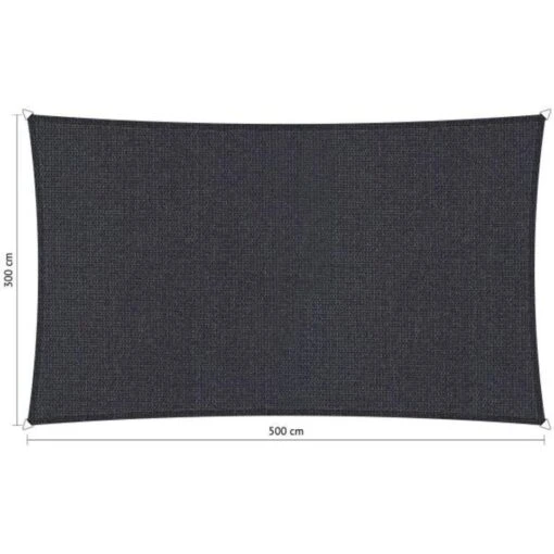 Shadow Comfort Rechthoek 3x5m DuoColor Carbon Black
