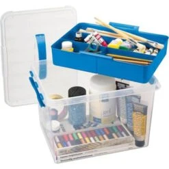 Q-line Opbergbox Met Inzet 22L Transparant Blauw 9 Q-line Opbergbox Met Inzet 22L Transparant Blauw -Huishoudelijke Goederen Winkel 1000014111 0102