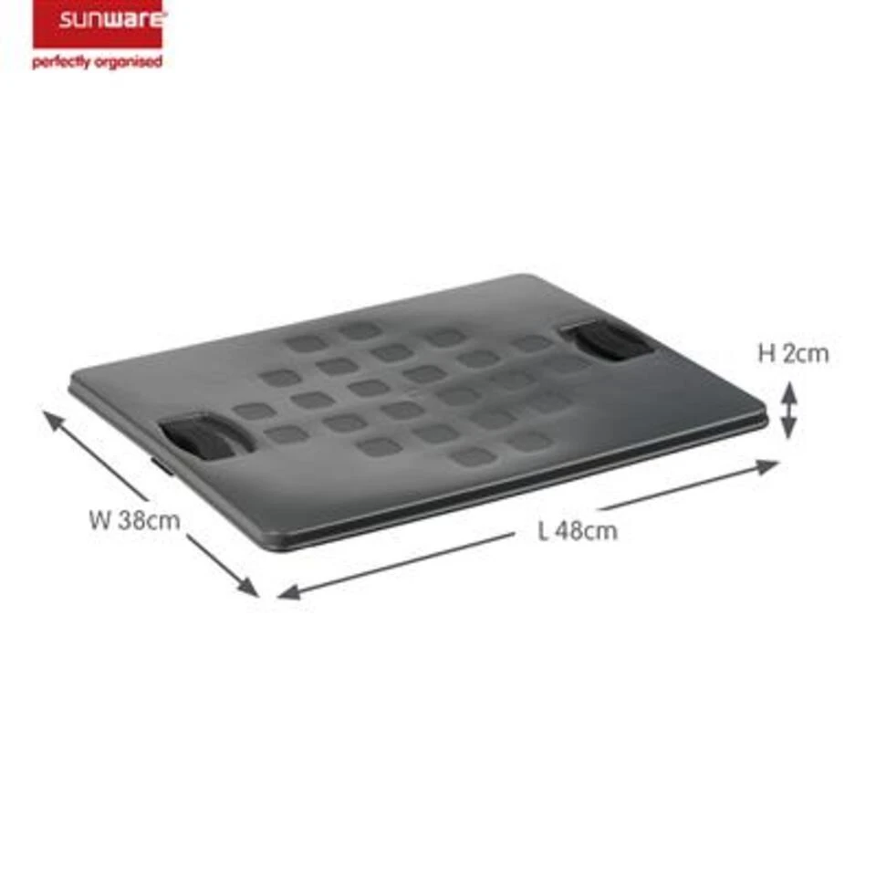 Square Deksel - Voor Krat 52L Antraciet 4 Square Deksel - Voor Krat 52L Antraciet - Afbeelding 2