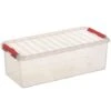 Q-line Opbergbox 9,5L Transparant Rood 2 Q-line Opbergbox 9,5L Transparant Rood -Huishoudelijke Goederen Winkel 1000014162