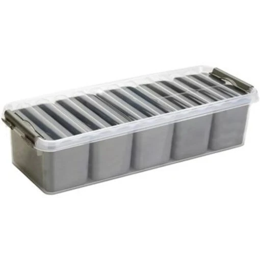 Q-line Opbergbox Met 7 Bakjes 3,5L Transparant Metaal