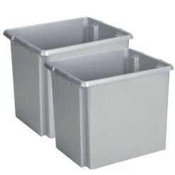 Nesta Opbergbox 45L Grijs 7 Nesta Opbergbox 45L Grijs -Huishoudelijke Goederen Winkel 1000018251 0102
