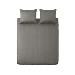 Ten Cate 100% Katoensatijnen Lits Jumeaux Dekbedovertrek - 240x200/220 - Taupe -Huishoudelijke Goederen Winkel 1000023913 0101