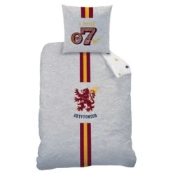 Harry Potter Dekbedovertrek Team Gryffindor - 140 X 200 Cm + 63 X 63 Cm - Katoen -Huishoudelijke Goederen Winkel 1000025584 0102