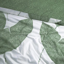 Damai Dekbedovertrek Blade - Bio Katoen - 140x200/220 Cm - Green -Huishoudelijke Goederen Winkel 1000030664 0102