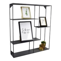 LOFT42 Wally Wandrek Rechthoek - Metaal - Mat Zwart - 80x70x15 -Huishoudelijke Goederen Winkel 1000032488 0101