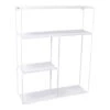 LOFT42 Glossy Wandrek Wit - Metaal - 70x56x16 -Huishoudelijke Goederen Winkel 1000032489