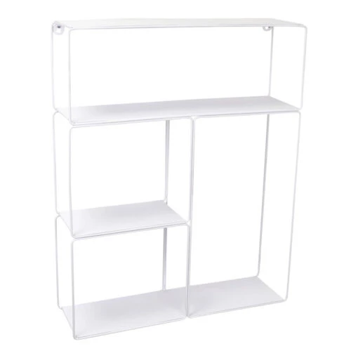 LOFT42 Glossy Wandrek Wit - Metaal - 70x56x16