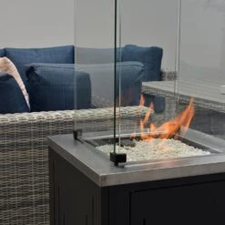 Garden Impressions Cozy Living Gas Vuurtafel Lagos 51x51xH72 Donker Grijs -Huishoudelijke Goederen Winkel 1000034063 0103