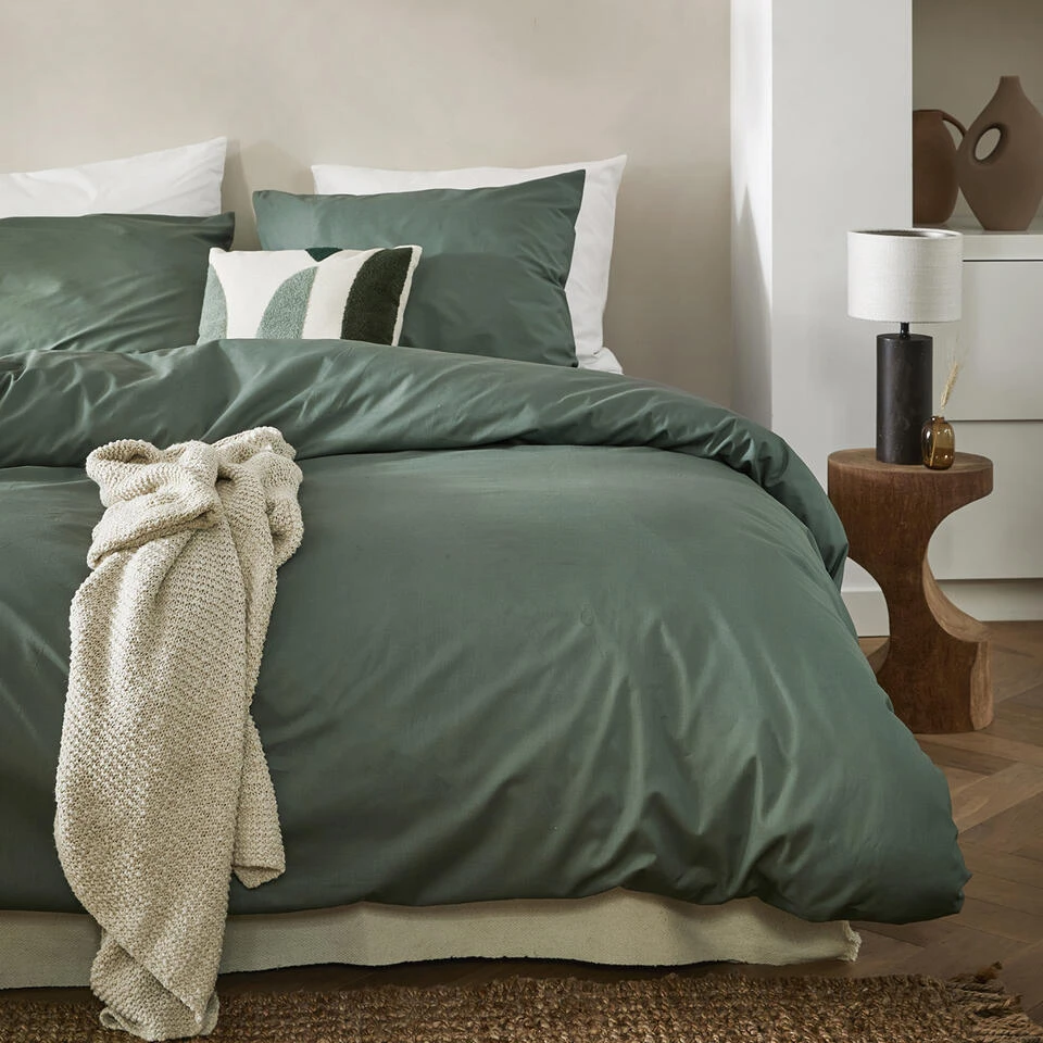 Cinderella Dekbedovertrek Weekend - Katoen - 260x200/220 Cm - Green 4 Cinderella Dekbedovertrek Weekend - Katoen - 260x200/220 Cm - Green - Afbeelding 2