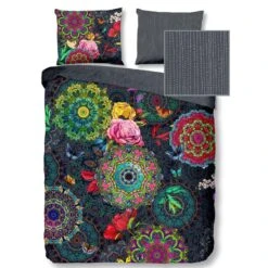 HIP Dekbedovertrek "Abbra" - Multi - (140x220 Cm) -Huishoudelijke Goederen Winkel 1000035267 0101