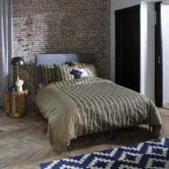 Damai Dekbedovertrek Kente - Katoen - 200x200/220 Cm - Olive Green -Huishoudelijke Goederen Winkel 1000035285 0101