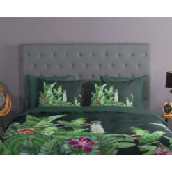 Good Morning Dekbedovertrek "Cato" - Groen - (200x220 Cm) -Huishoudelijke Goederen Winkel 1000035904 0110