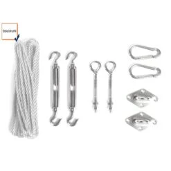 Shadow Comfort Waterafstotend Rechthoek 3x4m Warm Grey Metset -Huishoudelijke Goederen Winkel 1000036110 0110