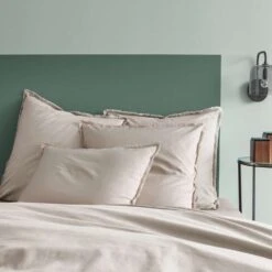 Matt & Rose Set Kussenslopen Beige - 65 X 65 Cm - Gewassen Katoen -Huishoudelijke Goederen Winkel 1000038501 0103