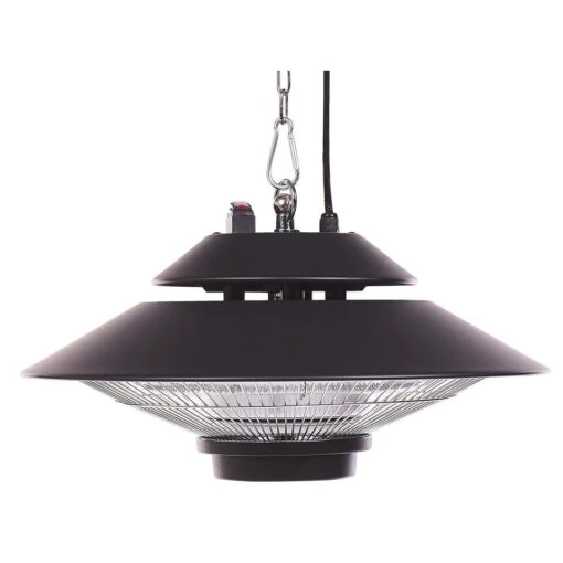 Beliani Terrasverwarmer MERAPI - Zwart Aluminium