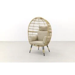 VDG Lola Egg Relaxstoel - Natural Sand -Huishoudelijke Goederen Winkel 1000042586 0102