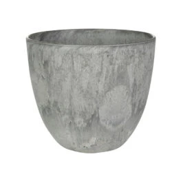 Ter Steege Bloempot - Grijs - Natuursteen Look - D17 X H15 Cm