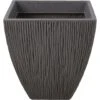 Pro Garden Bloempot Geribbeld Lava 42cm Grijs -Huishoudelijke Goederen Winkel 1000043063