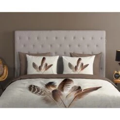 Good Morning Dekbedovertrek "Veer" - Zand - (140x220 Cm) -Huishoudelijke Goederen Winkel 1000045495 0110