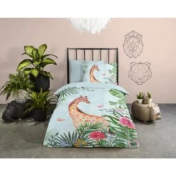 Good Morning Dekbedovertrek "Desiree" - Aqua - (140x220 Cm) -Huishoudelijke Goederen Winkel 1000045509 0101