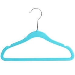 ACAZA 20 Stuks Kledinghangers Voor Kinderen Met Fluweel, Anti-slip, Blauw -Huishoudelijke Goederen Winkel 1000045923 0103