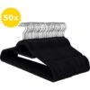 ACAZA Set Van 50 Anti-slip Kleerhangers, Fluweel, Zwart -Huishoudelijke Goederen Winkel 1000045934