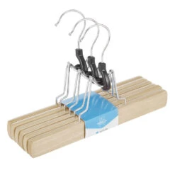 ACAZA Set Van 12 Massief Houten Kledinghangers, Anti-Slip Bescherming, Hout 9 ACAZA Set Van 12 Massief Houten Kledinghangers, Anti-Slip Bescherming, Hout -Huishoudelijke Goederen Winkel 1000045940 0103