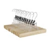 ACAZA Set Van 12 Massief Houten Kledinghangers, Anti-Slip Bescherming, Hout -Huishoudelijke Goederen Winkel 1000045940