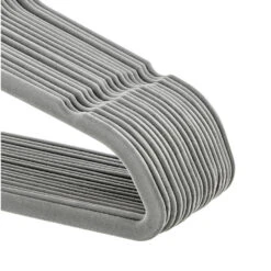 ACAZA Set Van 50 Anti-slip Kleerhangers, Fluweel, Kapstokken Met Broeklat, Grijs 8 ACAZA Set Van 50 Anti-slip Kleerhangers, Fluweel, Kapstokken Met Broeklat, Grijs -Huishoudelijke Goederen Winkel 1000046807 0102